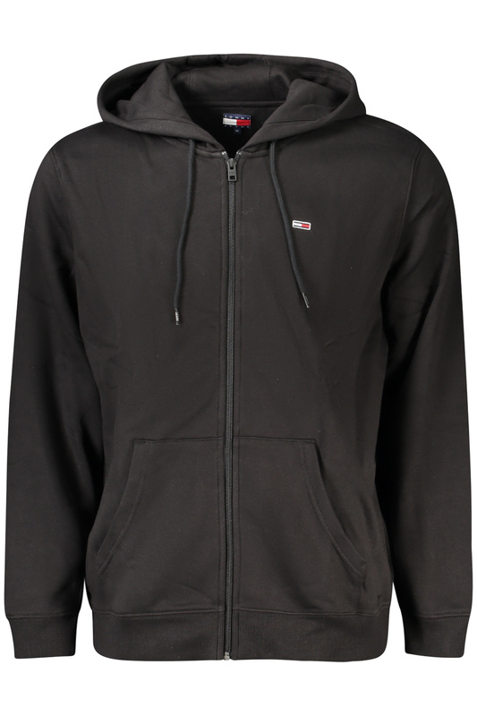 TOMMY HILFIGER M�SKA BLUZA Z ROZPINANYM NA ZAMEK CZARNY