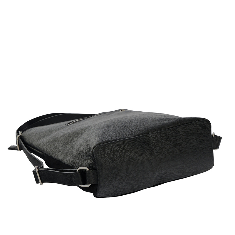 Torebka plecak z zamszem - Czarna