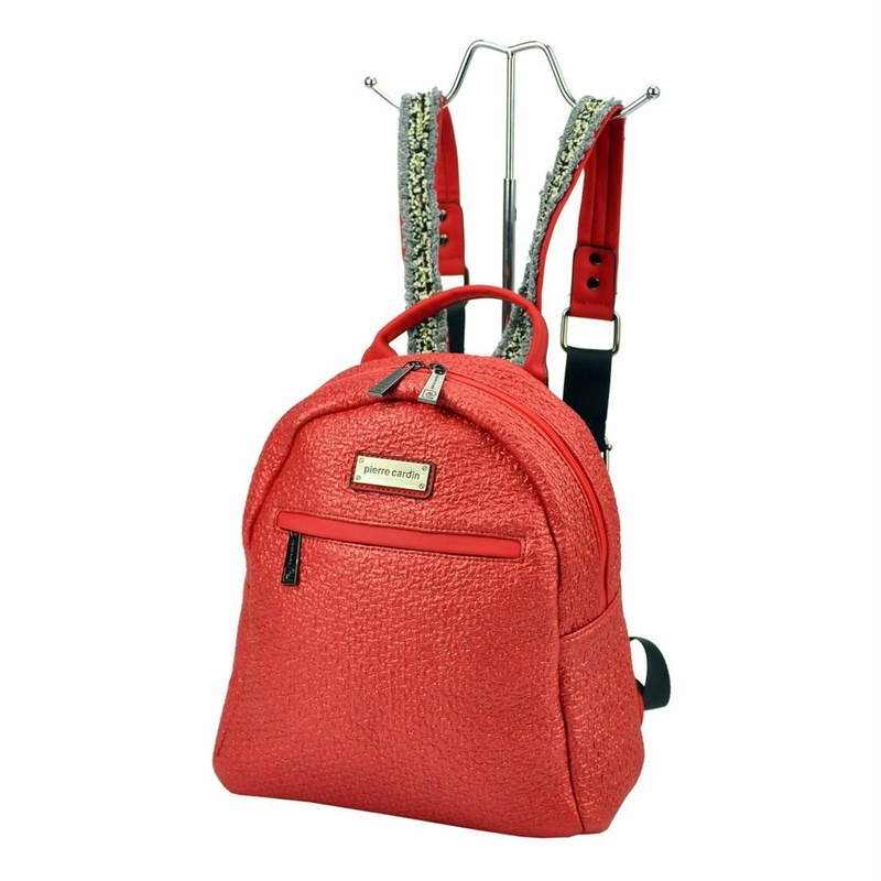 Pierre Cardin damski plecak miejski z kieszeniami skóra ekologiczna