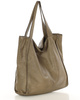 MARCO MAZZINI Torebka miejski shopper bag skóra naturalna handmade beżowa cappuccino