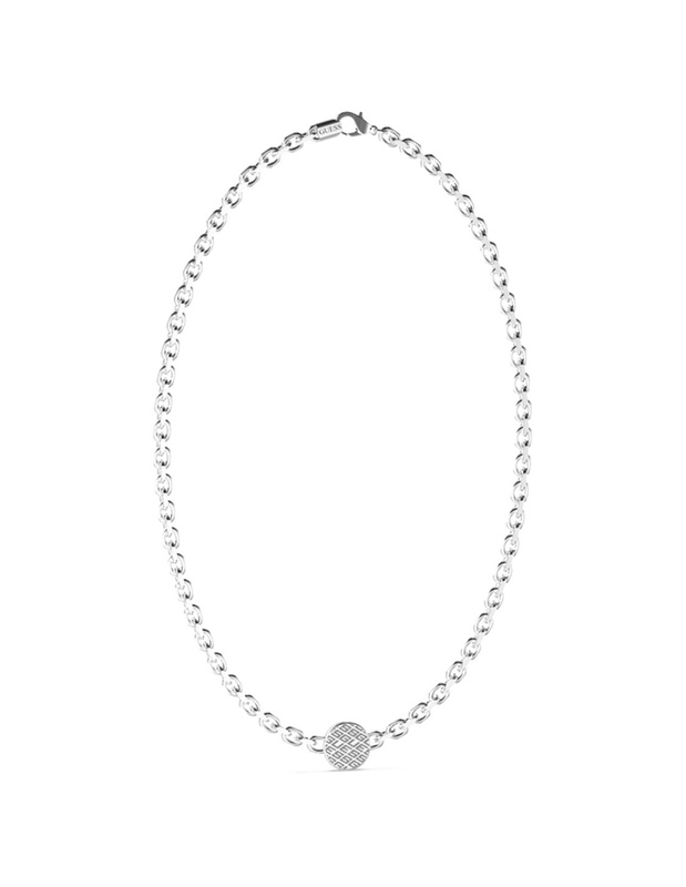 Biżuteria GUESS JUMN03229JWST. Naszyjnik, Kolor szary. Mężczyzna.