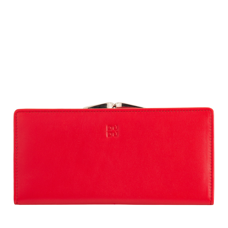 DuDu Podłużna damska portmonetka skóra naturalna podłużny duży portfel