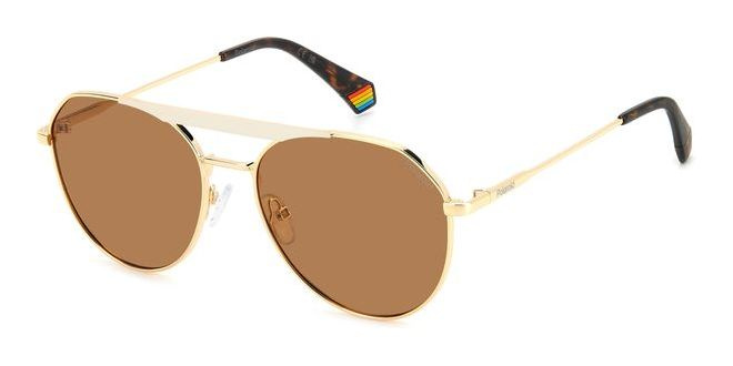 Okulary POLAROID PLD6211SXS9E. Okulary przeciwsłoneczne, Kolor złoty. Unisex.