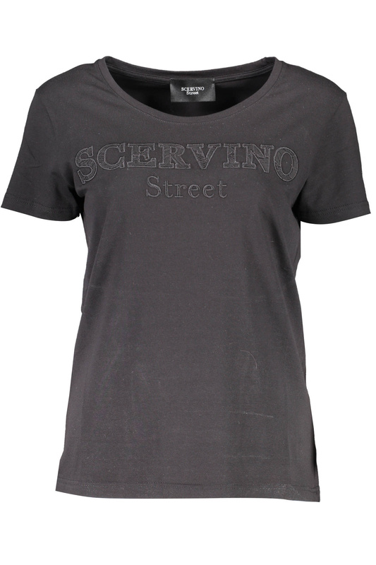 T-SHIRT SCERVINO STREET DAMSKI Z KR�TKIM R�KAWEM CZARNY