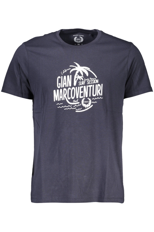 GIAN MARCO VENTURI T-SHIRT MĘSKI Z KRÓTKIM RĘKAWEM NIEBIESKI
