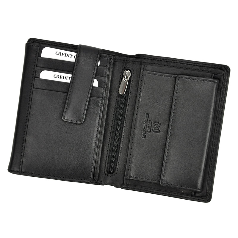 Albatross męski portfel skóra naturalna pionowy składany pojemny RFID