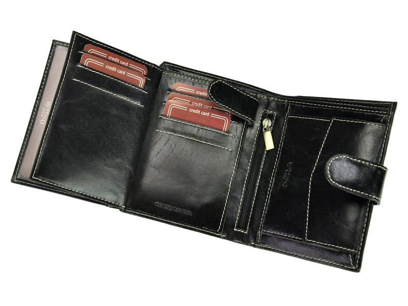 Buffalo Wild męski portfel skóra naturalna rozbudowany pionowy przegrody