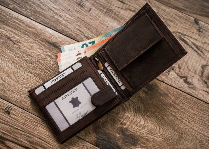 Skórzany męski portfel Wild ANIMALS N992-CHM-DOG-2