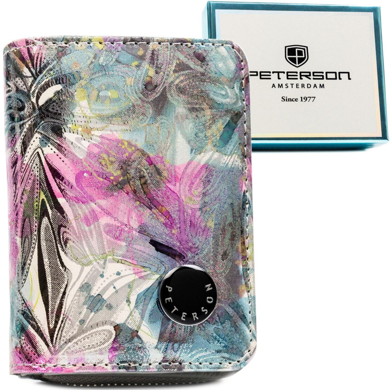 skóra naturalna + Damski portfel ze skóry ekologicznej Peterson PTN PX33-1-NPK