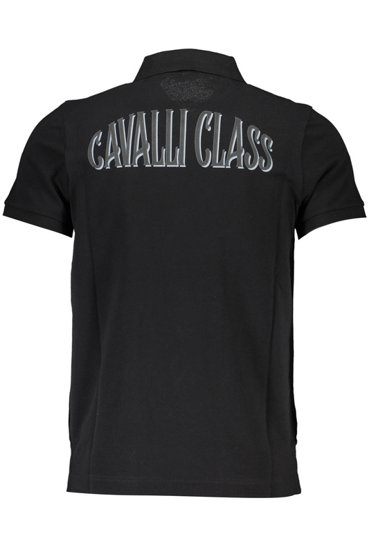 CAVALLI CLASS POLO KRÓTKI RĘKAW MĘSKI CZARNY