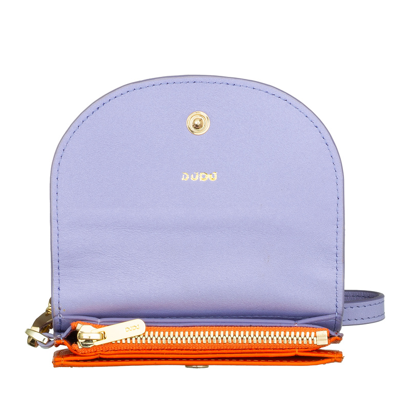 DUDU Damska portmonetka skóra naturalna mały portfel kompaktowy