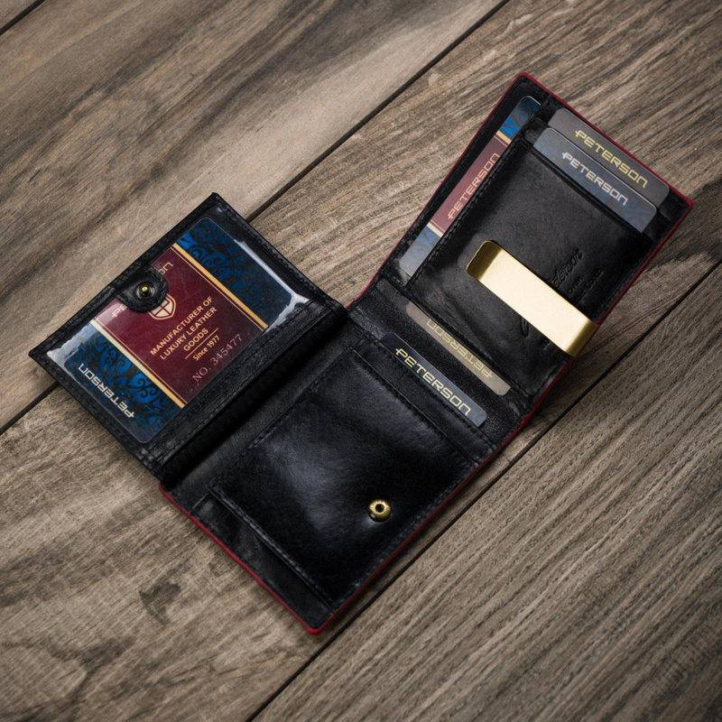 Skórzany męski portfel Peterson PTN N78-VT