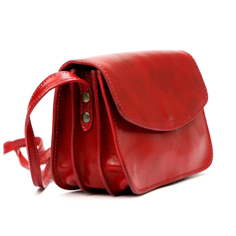 Florence Skórzana listonoszka na ramię 3 komory zamykana klapą elegancka