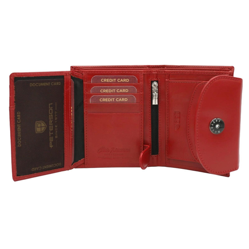 Damski portfel z naturalnej skóry Peterson PTN 70614-9-NGV