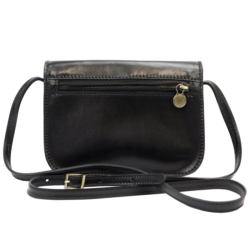 Florence Skórzana listonoszka na ramię 3 komory zamykana klapą elegancka