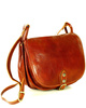 Duża włoska torebka listonoszka typu saddle bag MARCO MAZZINI - Toscania Classico camel