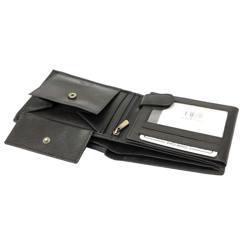 Nordee męski poziomy portfel skóra naturalna kompaktowy i pojemny