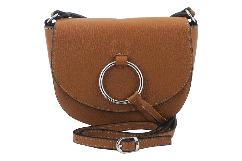 Damska skórzana listonoszka włoska - Brązowa jasna