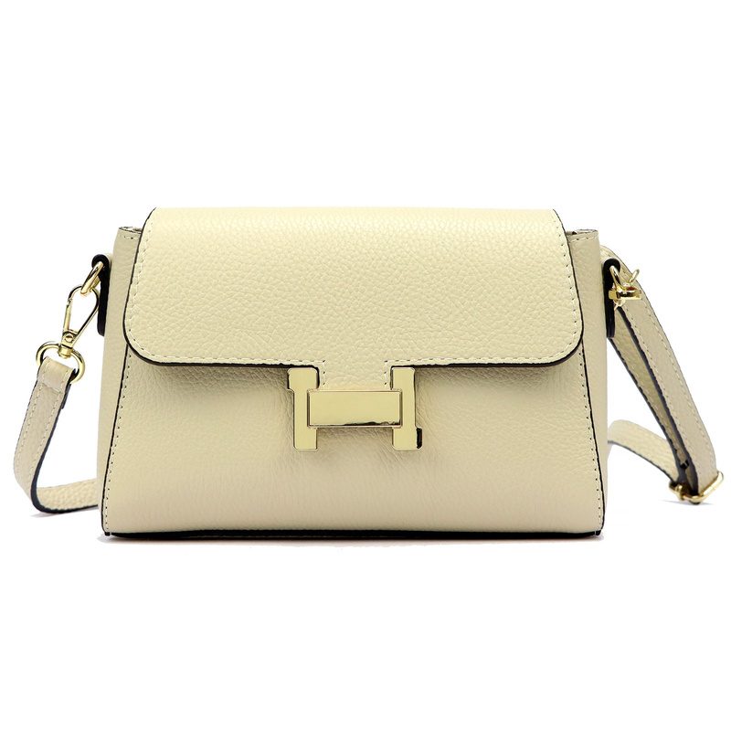 Luka damska listonoszka skóra naturalna torebka przez ramię z klapą