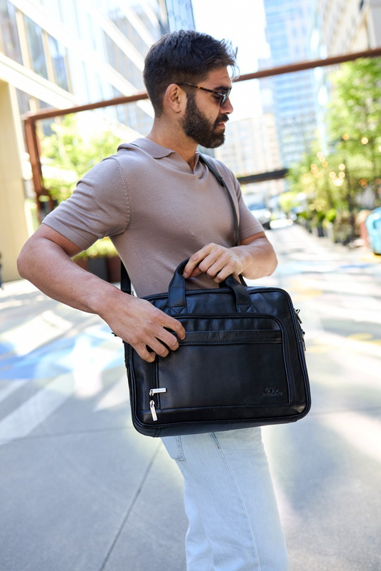 Duża solidna skórzana torba Beltimore na laptopa dokumenty M56