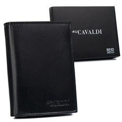 Cavaldi rozbudowany pionowy męski portfel skóra naturalna duży z RFID