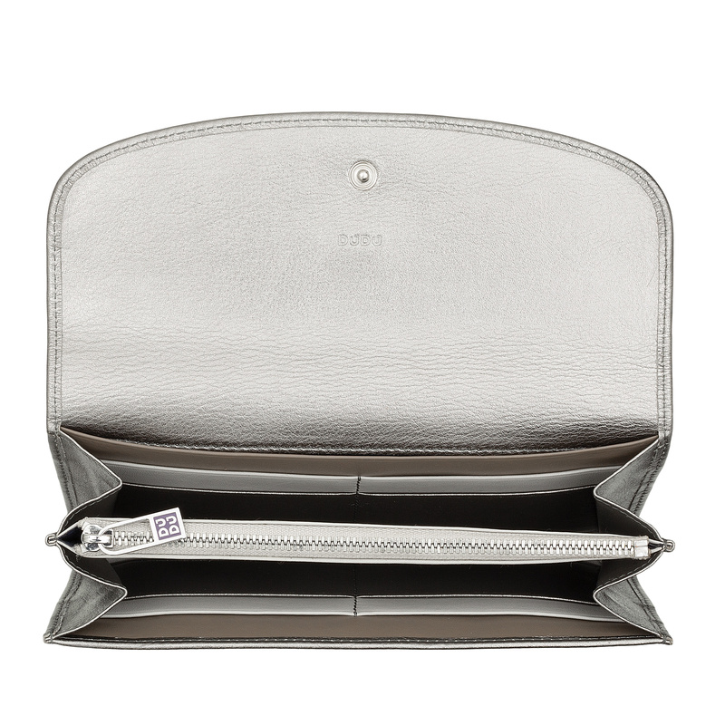 Dudu damska portmonetka skóra naturalna klasyczny podłużny portfel zatrzask