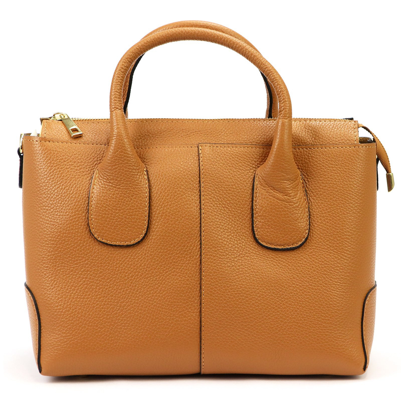 Luka Skórzany damski pojemny kuferek do ręki torebka na ramię z paskiem