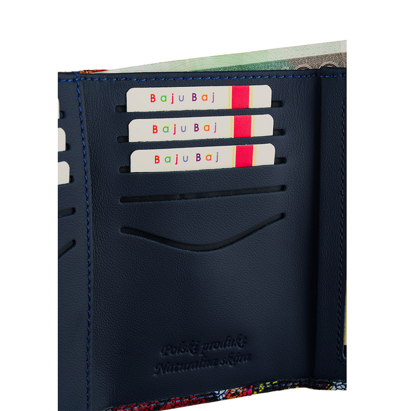 Portfel skórzany damski w motyle kolorowy RFID BajuBaj PD1202cs13 RFID