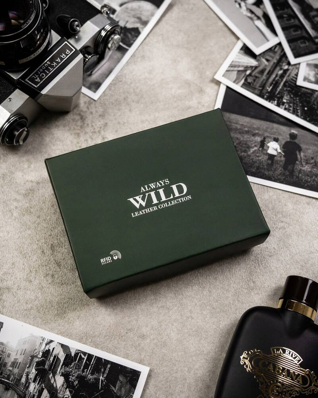 Klasyczny skórzany portfel męski od Always Wild