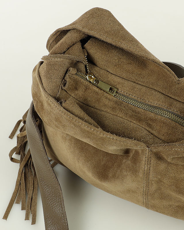 Torebka damska worek hobo bag skóra naturalna - MARCO MAZZINI czarna