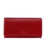 Duży czerwony portfel damski Canaletto ze skóry garbowanej roślinnie  PD1602s165 GR RFID