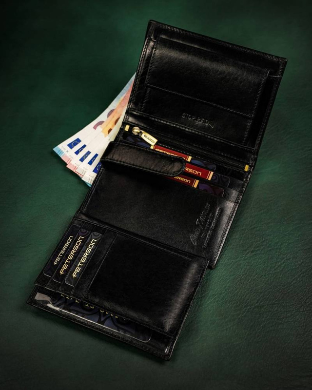 Skórzany męski portfel Peterson PTN N104-VT