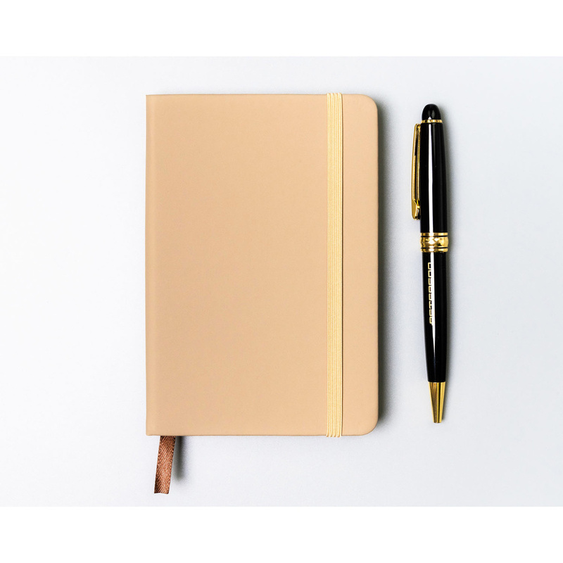 Notes w formacie A6 w kolorze khaki zadrukowany w kropki - Peterson