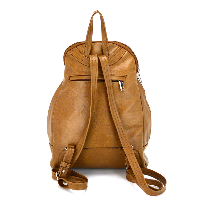 Voyager damski miejski plecak skóra naturalna duży z kieszeniami