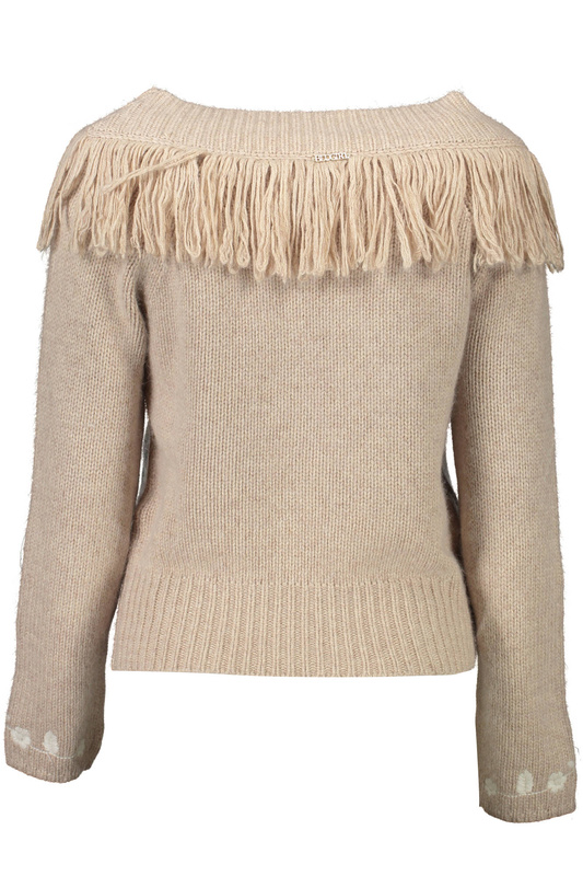 BLUGIRL BEŻOWY SWETER DAMSKI