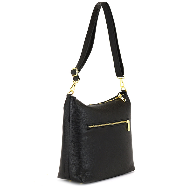 MiaMore damska listonoszka skóra naturalna torba na ramię z kieszeniami