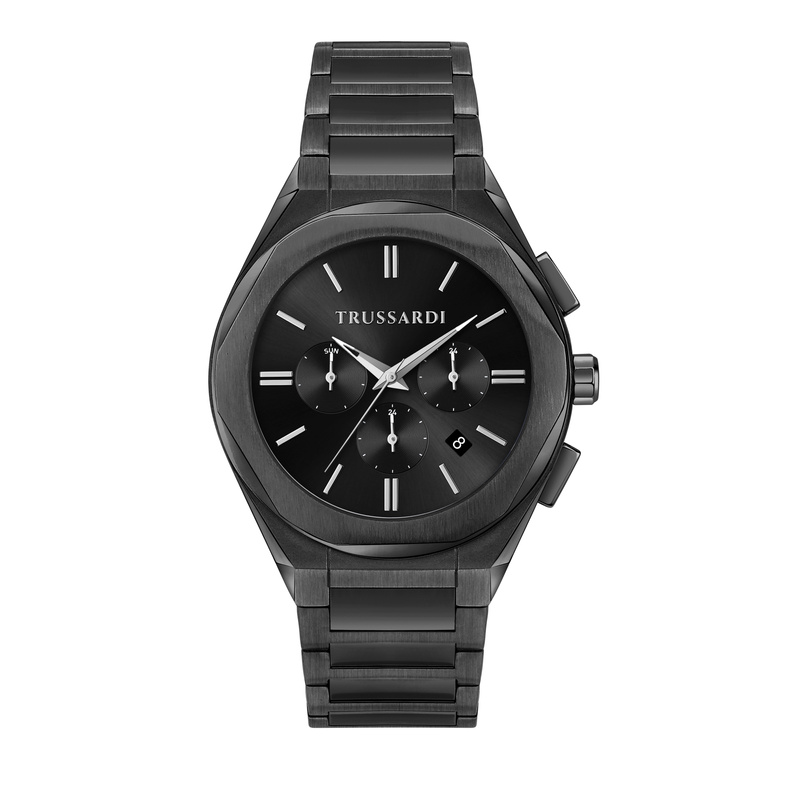 Zegarek TRUSSARDI R2453156002. Kwarcowy, Kolor czarny. Mężczyzna.