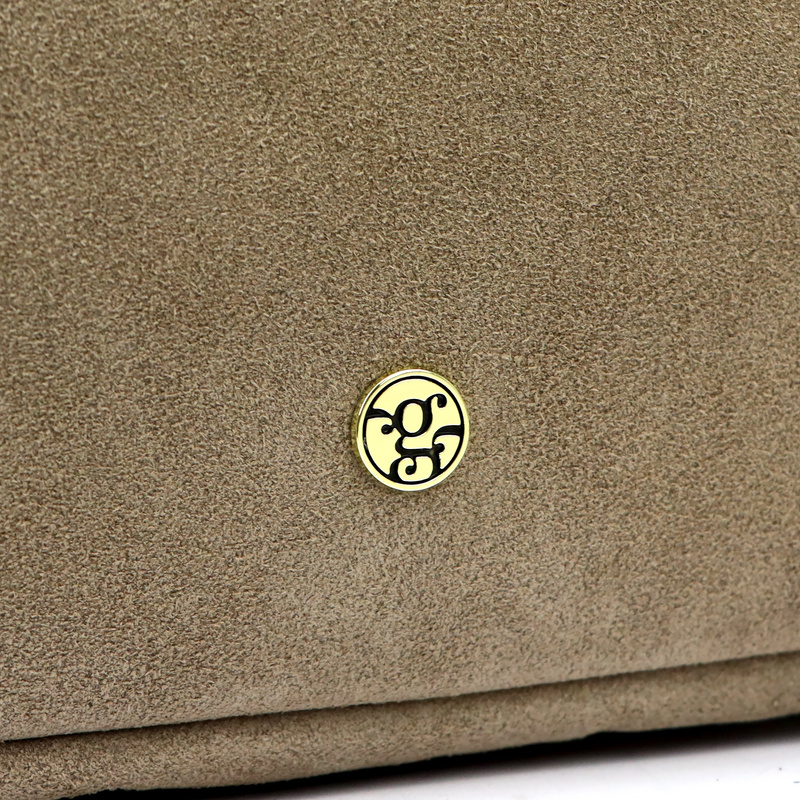 Gregorio damska listonoszka skóra naturalna zamsz trzykomorowa na ramię