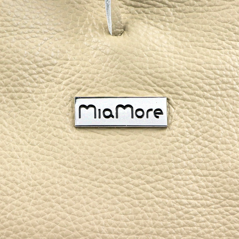 MiaMore Skórzana damska shopperbag duża torabka na ramię z kieszenią