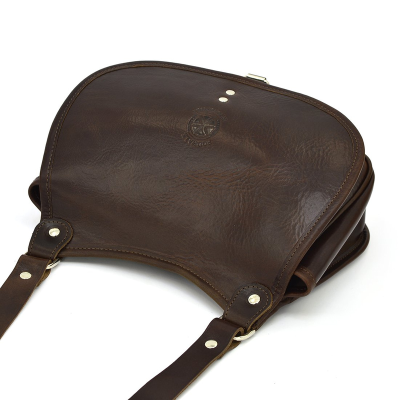 Klasyczna skórzana damska listonoszka vintage