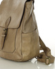 Plecak skórzany handmade z kieszeniami  - MARCO MAZZINI beż cappuccino