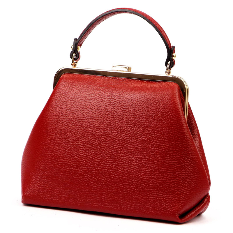 Elegancka Zgrabna damska skórzana torebka do ręki na bigiel od Luka