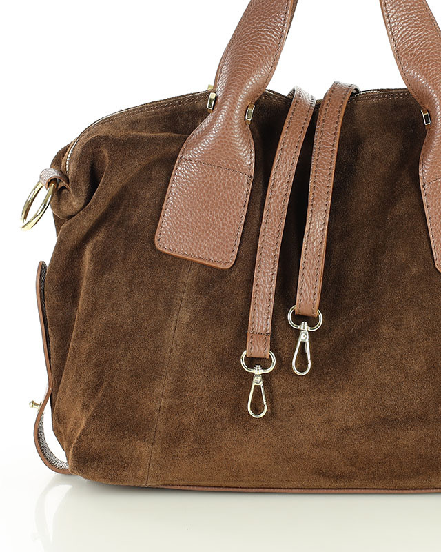 Torebka damska worek hobo bag skóra naturalna - MARCO MAZZINI czarna