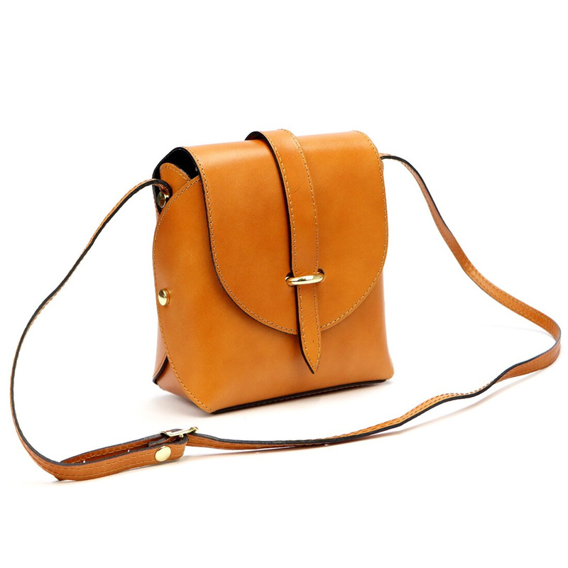 Gregorio damska listonoszka skora naturalna torebka z klapą na ramię