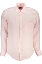 MĘSKA KOSZULA Z DŁUGIM RĘKAWEM HUGO BOSS, RÓŻOWA