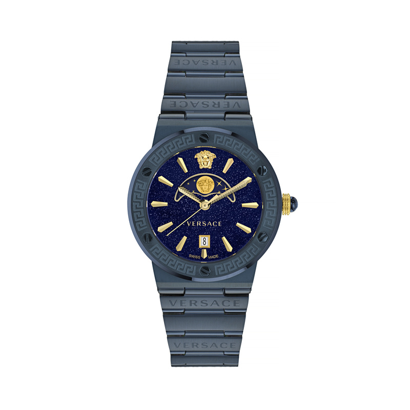 Zegarek VERSACE VE7G00423. Kwarcowy, Kolor niebieski. Mężczyzna.
