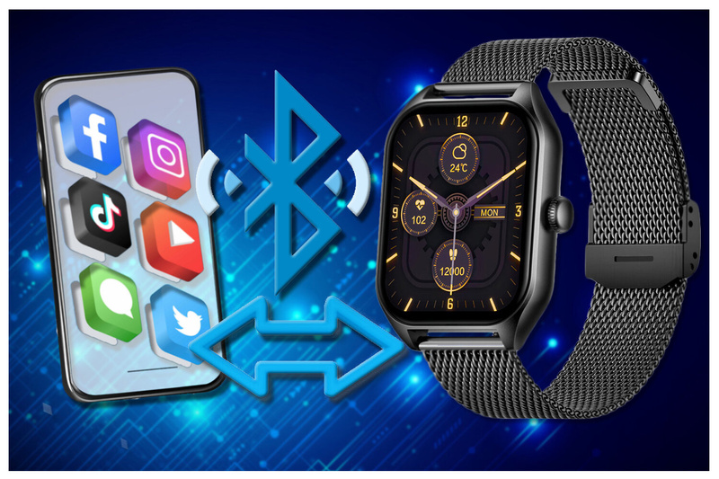SMARTWATCH UNISEX Rubicon RNCF03 - ROZMOWY BLUETOOTH, ALWAYS ON DISPLAY (sr049a)