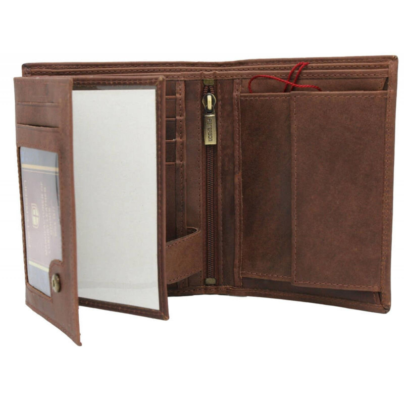 Skórzany męski portfel Peterson PTN N4-BE-TRAVEL