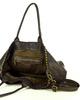 Duża torebka skórzana oversize style shopper bag - MARCO MAZZINI ciemny brąz caffe