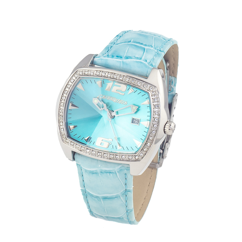 Zegarek CHRONOTECH CT2188LS-01. Kwarcowy, Kolor niebieski. Kobieta.